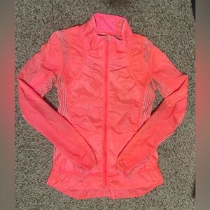 Lululemon Run Nothing But Run Jacket Windbreaker Orange Size 6 GUC